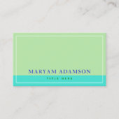 (Sage Green, Türkis, Elfenbeinküste) Elegante Gren Telefonnummerkarte (Vorderseite)