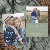 Sage Green Typografy Save the Date Foto