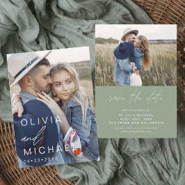 Sage Green Typografy Save the Date Foto