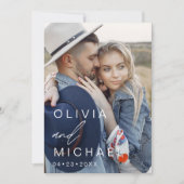 Sage Green Typografy Save the Date Foto (Vorderseite)