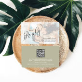 Sage Green UAWG Foto Elegante Hochzeit Begleitkarte