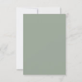 Sage Green uAwg kalligrafie Hochzeitskarten rsvp (Rückseite)