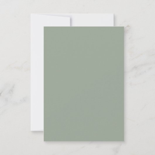 Sage Green uAwg kalligrafie Hochzeitskarten rsvp (Rückseite)