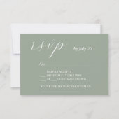Sage Green uAwg kalligrafie Hochzeitskarten rsvp (Vorderseite)