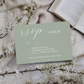Sage Green uAwg kalligrafie Hochzeitskarten rsvp