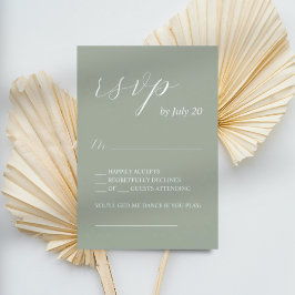 Sage Green uAwg kalligrafie Hochzeitskarten rsvp