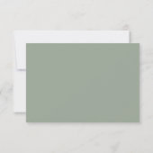 Sage Green uAwg kalligrafie Hochzeitskarten rsvp Karte (Rückseite)
