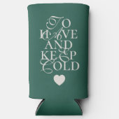 Sage Green, um kalte Gastgeschenk Hochzeit zu habe Selters Dosenkühler (Vorderseite)