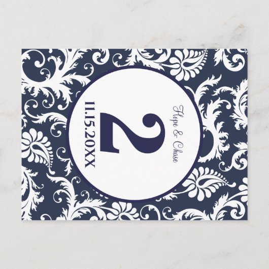 Sage Green und Aqua Tischnummer (Rückseite)