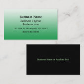 Sage Green und Black Simple Business Visitenkarte (Vorne/Hinten)