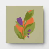 Sage Green und Blume Fotoplatte (Vorderseite)