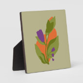 Sage Green und Blume Fotoplatte (Vorderseite)