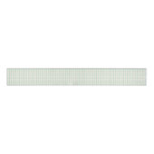 Sage Green und Creme Kariert rustikal Ripsband (Vorderseite)