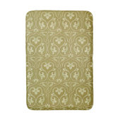 Sage Green und Gold Art Nouveau Pattern Badematte (Vorderseite Vertikal)