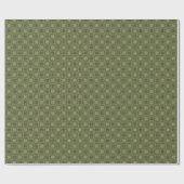 Sage Green und Gold Filigree Geschenkpapier (Flach)