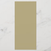 Sage Green und Gold Modernes Minimalistisches Hoch Menükarte (Rückseite)