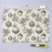 Sage Green und Gold Weihnachtsschmuck Seidenpapier (Handwerk)