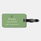 Sage Green und Grau Zuhause Sweet Zuhause Texas Gepäckanhänger (Rückseite horizontal)