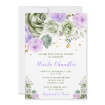 Sage Green und Lila florales Brautparty