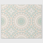 Sage Green und Peach Mandala Pattern Geschenkpapier (Flach)