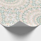 Sage Green und Peach Mandala Pattern Geschenkpapier (Ecke)