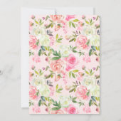 Sage Green und Pink Floral Sikh Ik Onkar Hochzeit Einladung (Rückseite)