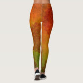 Sage Green und Rusty Red Mandala Leggings (Rückseite)