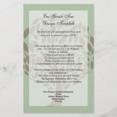 Sage Green und Soft Brown stilisierte Öko Flyer (Vorne)