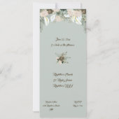 Sage Green und Vanilla Cream Wedding Einladung (Rückseite)