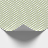 Sage Green und White Gingham Geschenkpapier (Ecke)