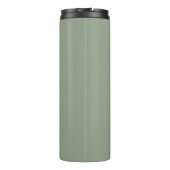Sage Green und White | Modernes Monogramm Thermosbecher (Rückseite)