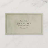 Sage Green Velvet Texture Elegante Company Visitenkarte (Vorderseite)
