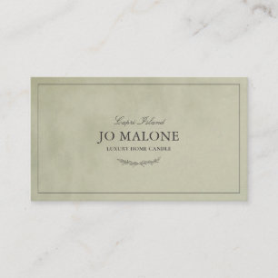 Sage Green Velvet Texture Elegante Company Visitenkarte