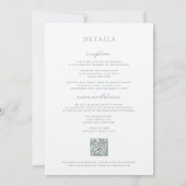 Sage Green Viktorianisch Frame Wedding Einladung (Rückseite)