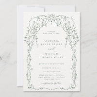 Sage Green Viktorianisch Frame Wedding