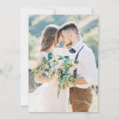 Sage Green Viktorianisch French Floral Wedding Fot Dankeskarte (Rückseite)