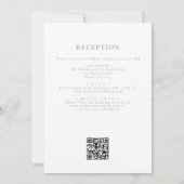 Sage Green Viktorianisch French QR Code Hochzeit Einladung (Rückseite)