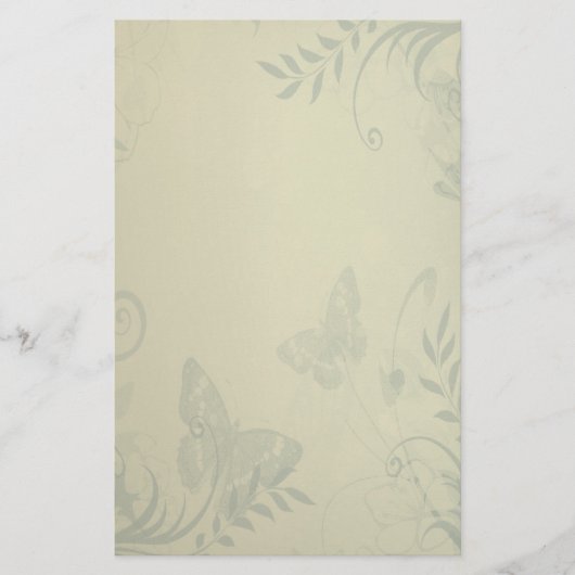 Sage Green Vintag Briefpapier (Vorderseite)