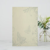 Sage Green Vintag Briefpapier (Stehend Vorderseite)