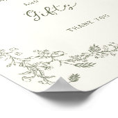 Sage Green Vintag Chinoiserie Karten Geschenke Pos Poster (Ecke)