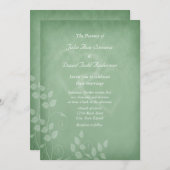 Sage Green Vintag Einladung (Vorne/Hinten)