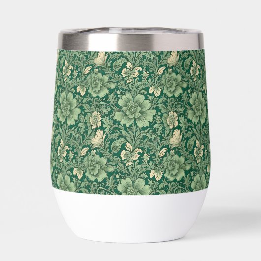 Sage Green Vintag Floral Muster (Rückseite)