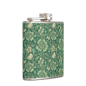 Sage Green Vintag Floral Muster Flachmann (Rechts)