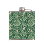 Sage Green Vintag Floral Muster Flachmann (Rückseite)