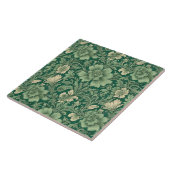 Sage Green Vintag Floral Muster Fliese (Seite)