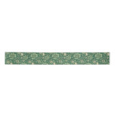 Sage Green Vintag Floral Muster Satinband (Vorderseite)
