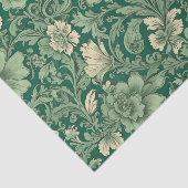 Sage Green Vintag Floral Muster Seidenpapier (Ausschnitt)