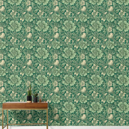 Sage Green Vintag Floral Muster Tapete