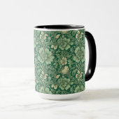 Sage Green Vintag Floral Muster Tasse (VorderseiteRechts)