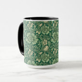 Sage Green Vintag Floral Muster Tasse (Vorderseite Links)